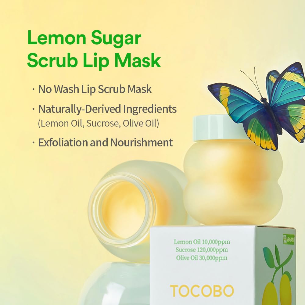 Lemon Sugar Scrub Lip Mask by Tocobo